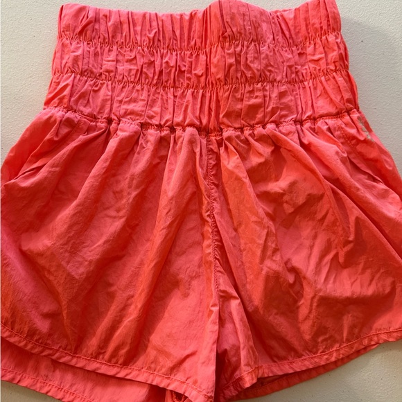 FP Movement The Way Home Shorts Orange Lined Size Small High Elastic Waist - Picture 4 of 6